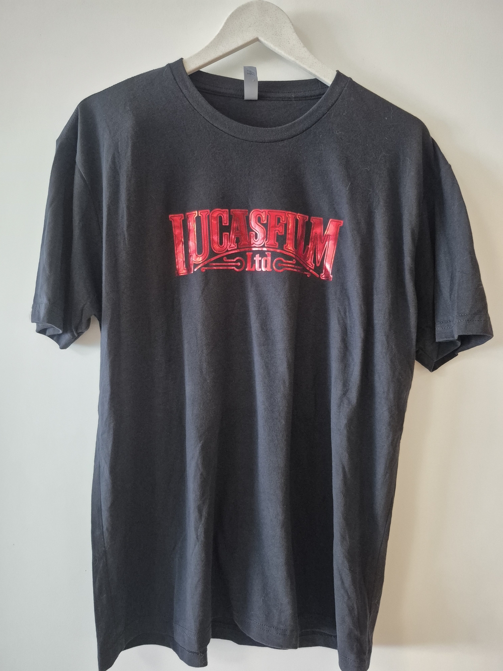 Next Level Apparel Black Tee with Red Lucasfilm Logo